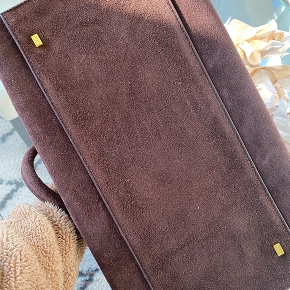 The Row Inspired Margaux Genuine Suede Bag Large - Picture 11 of 16